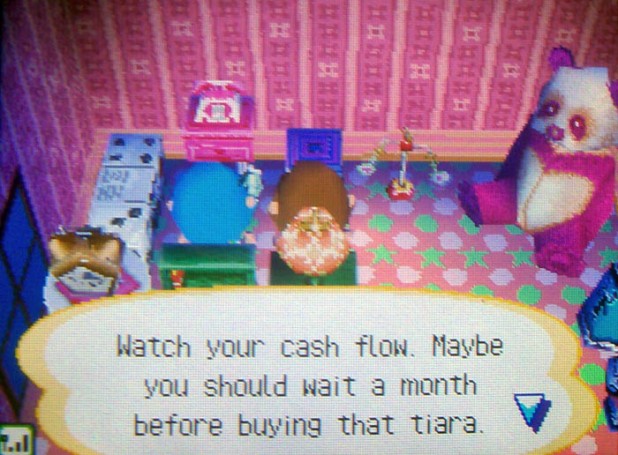 Lovely phone: Watch your cash flow. Maybe you should wait a month before buying that tiara.