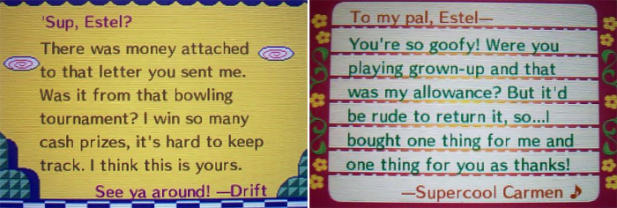 Letters from Carmen and Drift